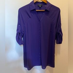 NWOT Alfani Sheer Purple Tunic
